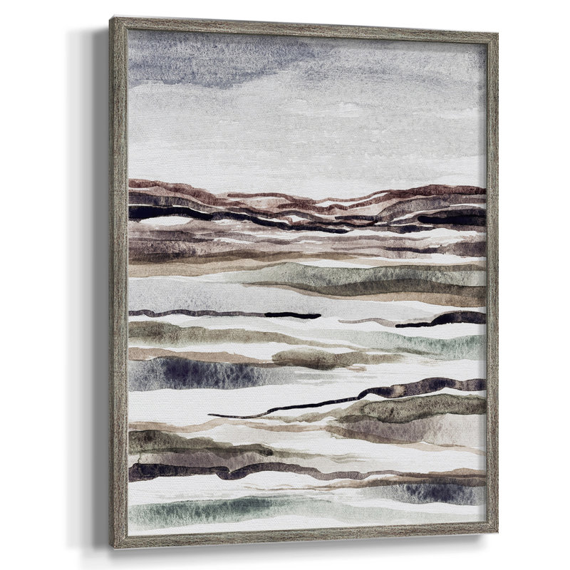 «Mute Earth Layers II», reproduction encadrée - bois massif, H 11 po x l 9 po