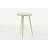 Esters Aluminum Metal Gold Side End Accent Table with Marble Top with Gold Inlay