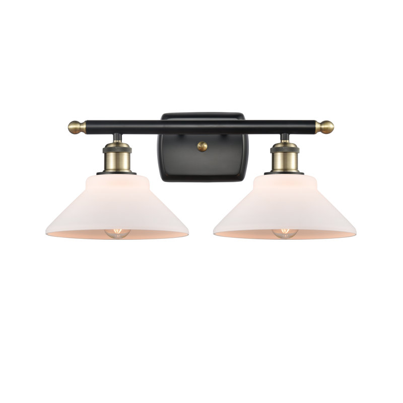 Éclairage pour salle de bain à intensité variable 2 lumières Newton St Loe, Ampoule incandescente rétro de 60 watts