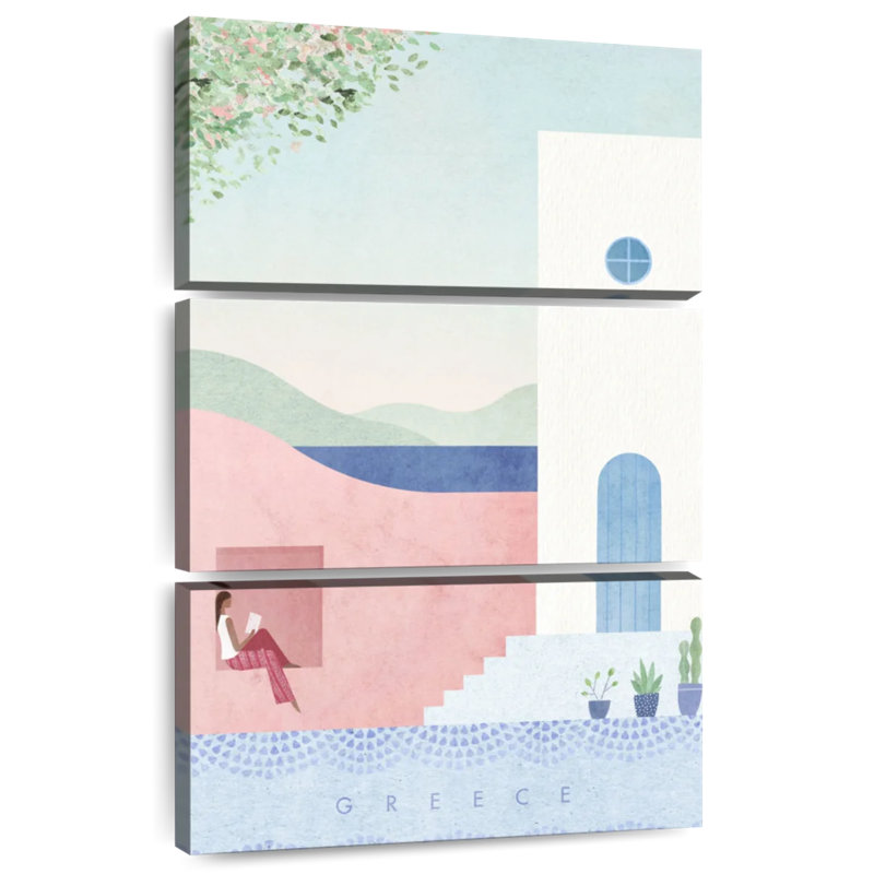 Affiche de voyage rétro Nicci Grèce, H 32 po x l 20 po