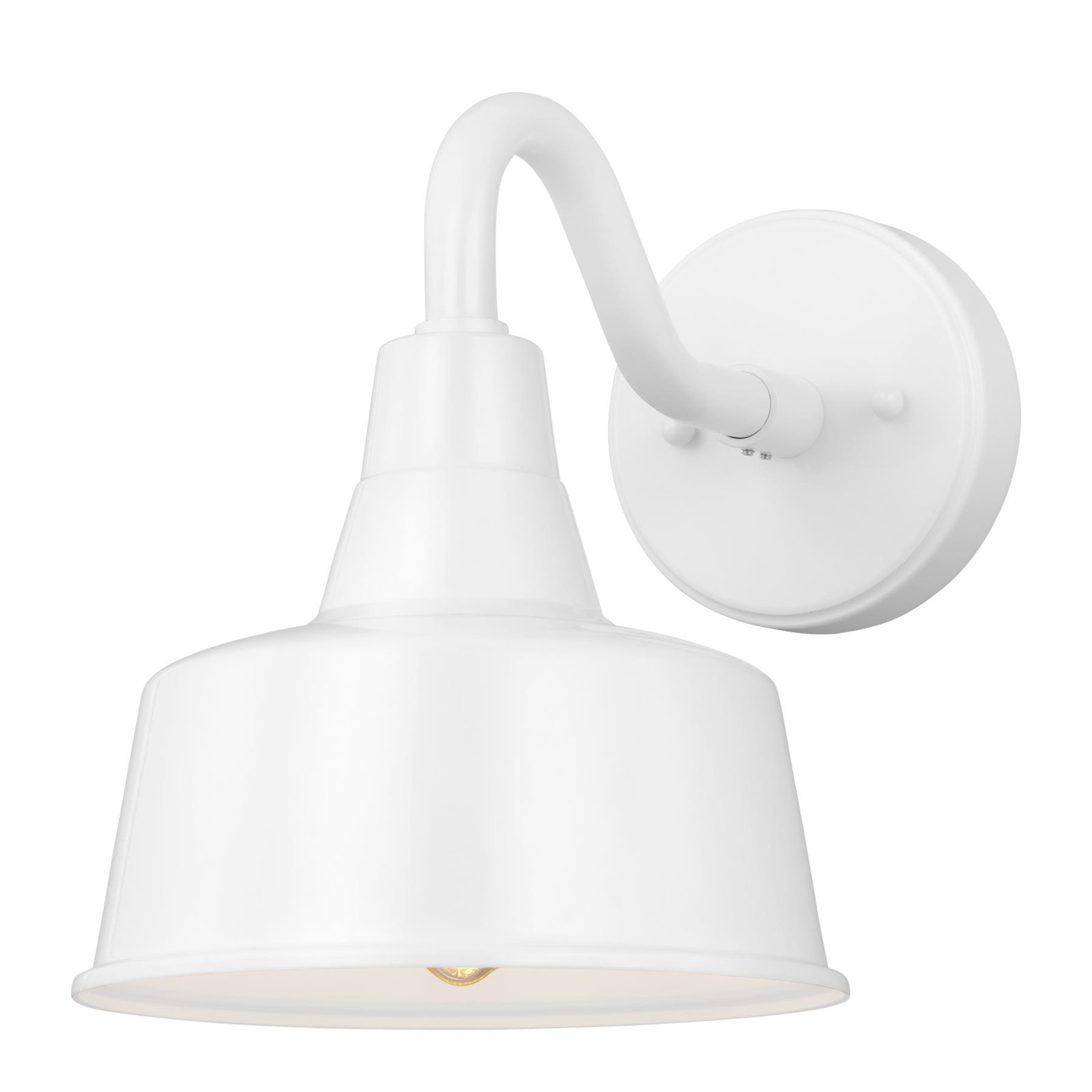 Blakeston Single Light Bell Outdoor Wall Light, 10" H x 8" W x 8" D, No, White