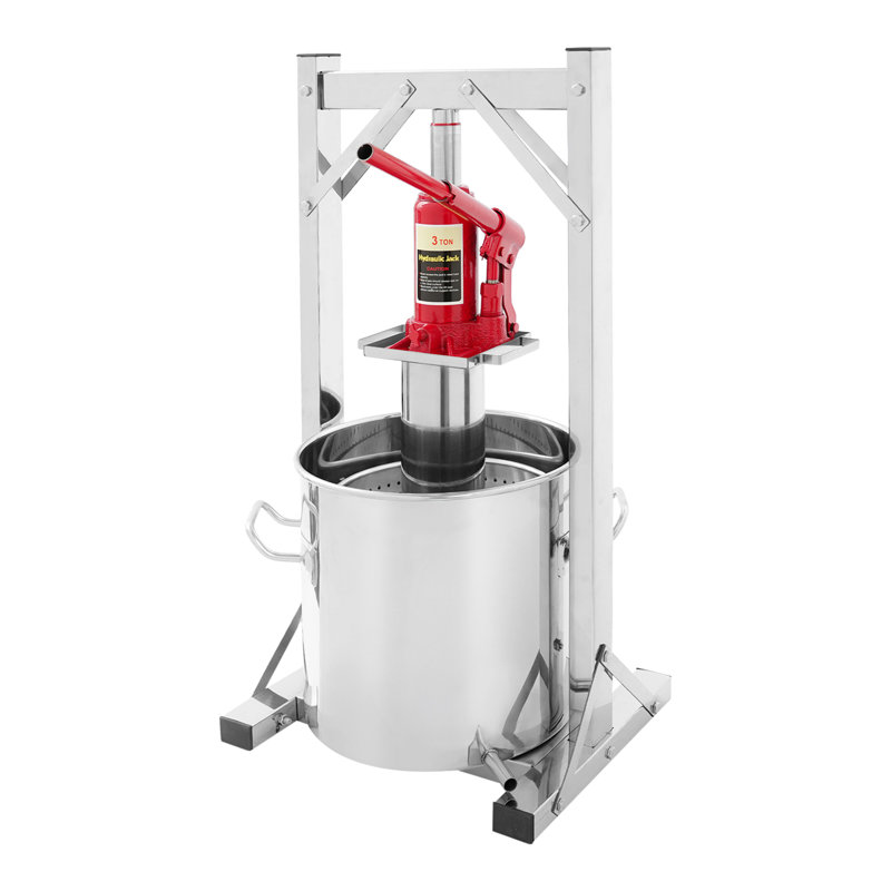 12L Hydraulic Jack Press Extractor, Manual Fruit Wine Press Machine Kit