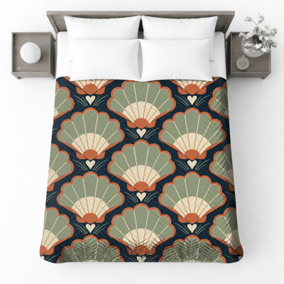 Fan Shell Motif Quilted Bedspread All Sizes