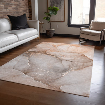 Kyrie Washable Abstract Indoor / Outdoor Rug