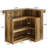 L-Shaped Home Bar Cabinet, 4-Tier Corner Liquor Bar Table-1662072041