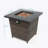 Wicker Square Fire Pit Table