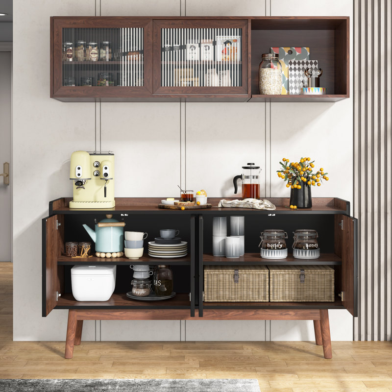 Jahdae 55.11'' Sideboard, Brown/Black
