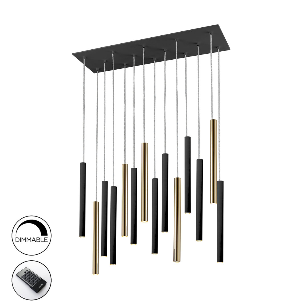 Kuhlmann - Light Gold/Matte Black LED Cluster Pendant