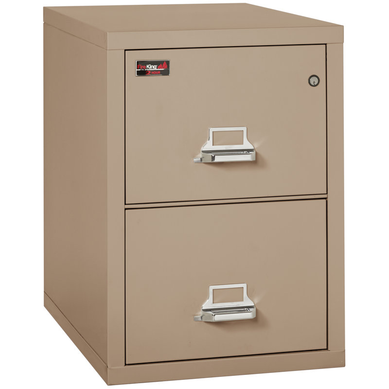 Fireproof 4 - Drawer File Cabinet, Brown E-Lock, 18.91"W