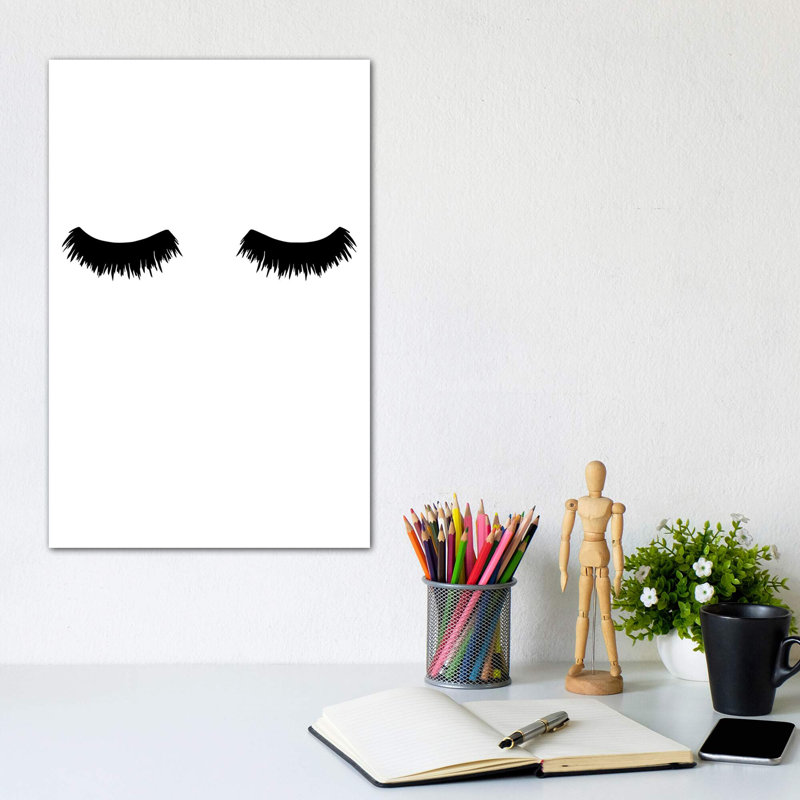 Lash Bold - impression d'art graphique, Toile tendue, Pas de tapis, H 12 po x l 8 po x P 0,75 po