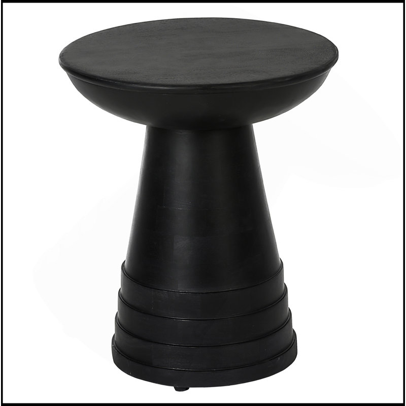 Elegant And Versatile Solid Wood Round Side Table For Stylish Home Decor