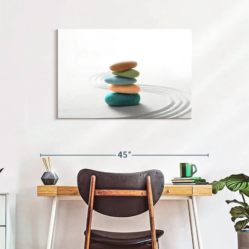 Kerrick pierres zen colorées, H 24 po x l 36 po