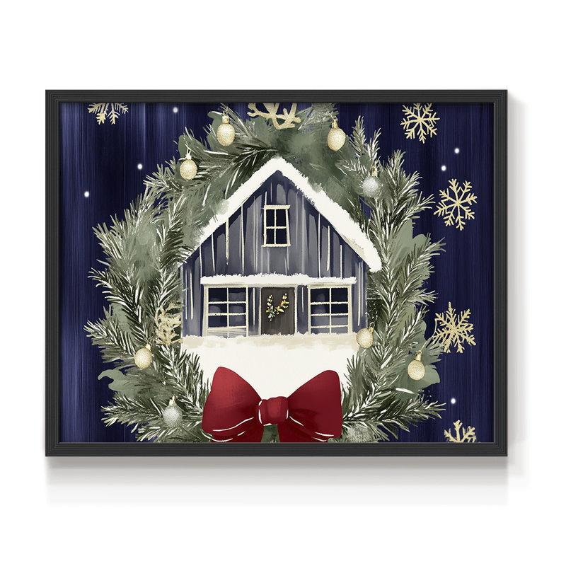 «Chirstmas Art» - Dccxxxxxxxx - Impression encadrée, H 11 po x l 14 po, Noir, noir, noir, noir