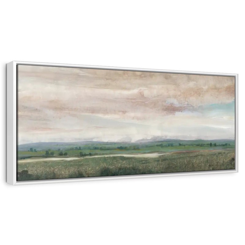 Sky Line II, 57" X 19", Floating Frame White