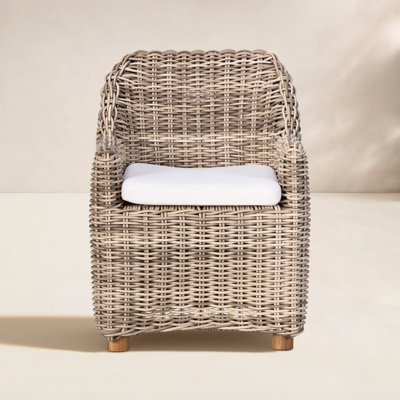 Pembrook Patio Dining Armchair with Cushion by Birch Lane