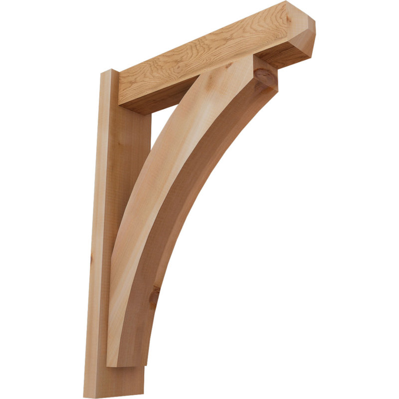 Persienne en bois rustique Thorton Craftsman,  P 22 po x H 30 po , Cèdre rouge de l'Ouest l 5 1/2 po (lisse)