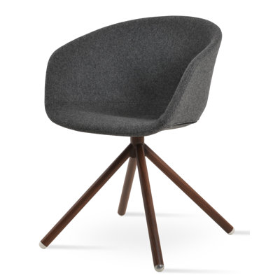Tribeca Stick Swivel Arm Chair in Wool