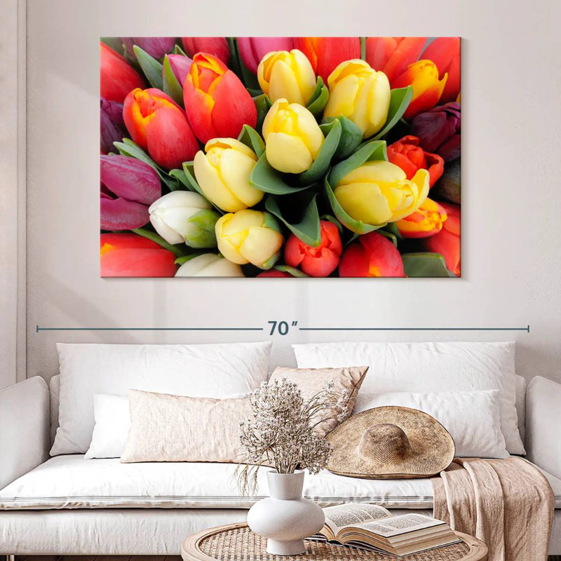 Harnek Vibrant Spring Tulips, 34" H x 51" W