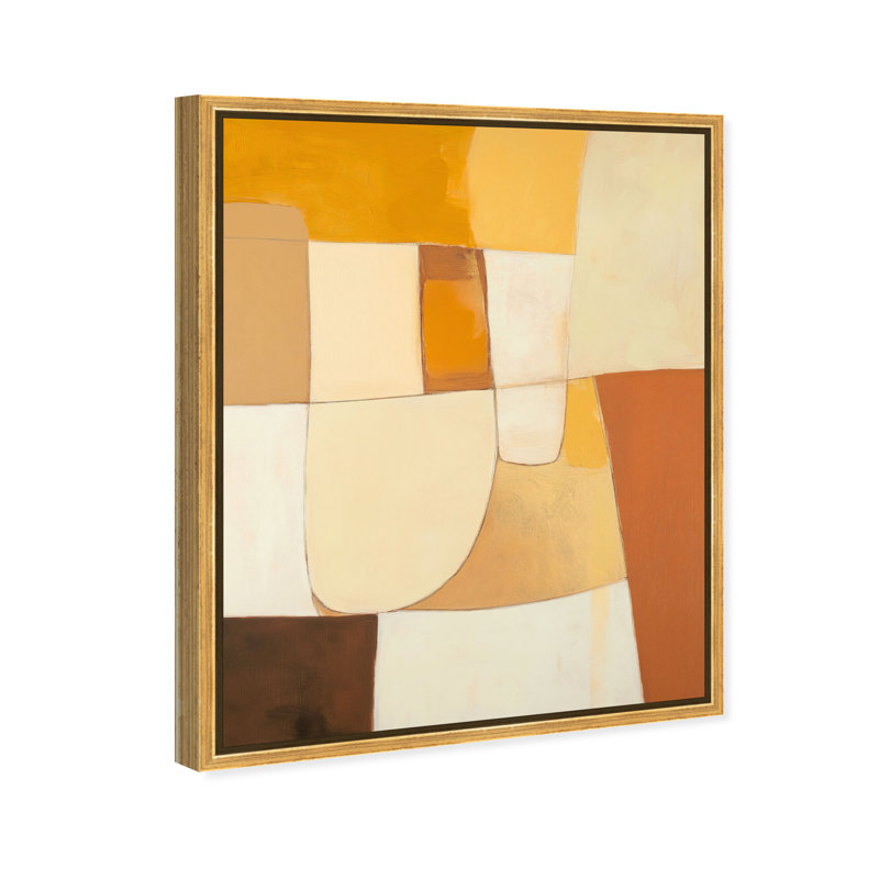 Tawny Hues II Canvas Abstract Print by Oliver Gal, Black Frame, 16 x 20, 31"H x 25"W, Gold Frame
