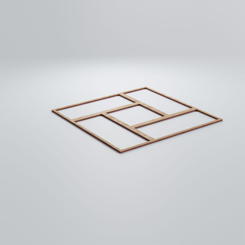Panneaux muraux décoratifs en bois Sheffield, Chêne rouge, H 11 3/8 po x l 11 3/8 po x P 1/4 po