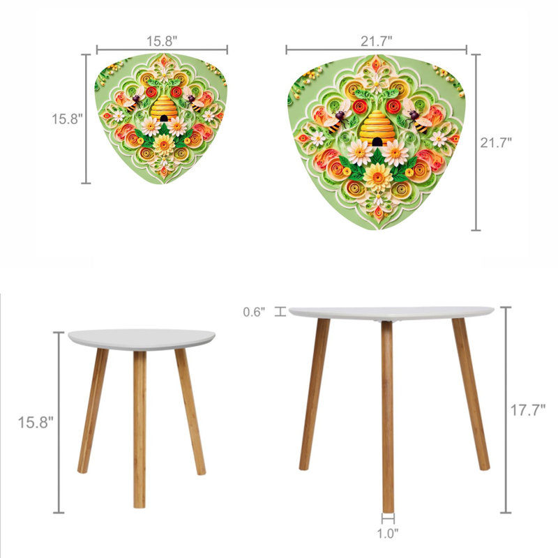 Ensemble de 2 tables gigognes Triangle Nesting
