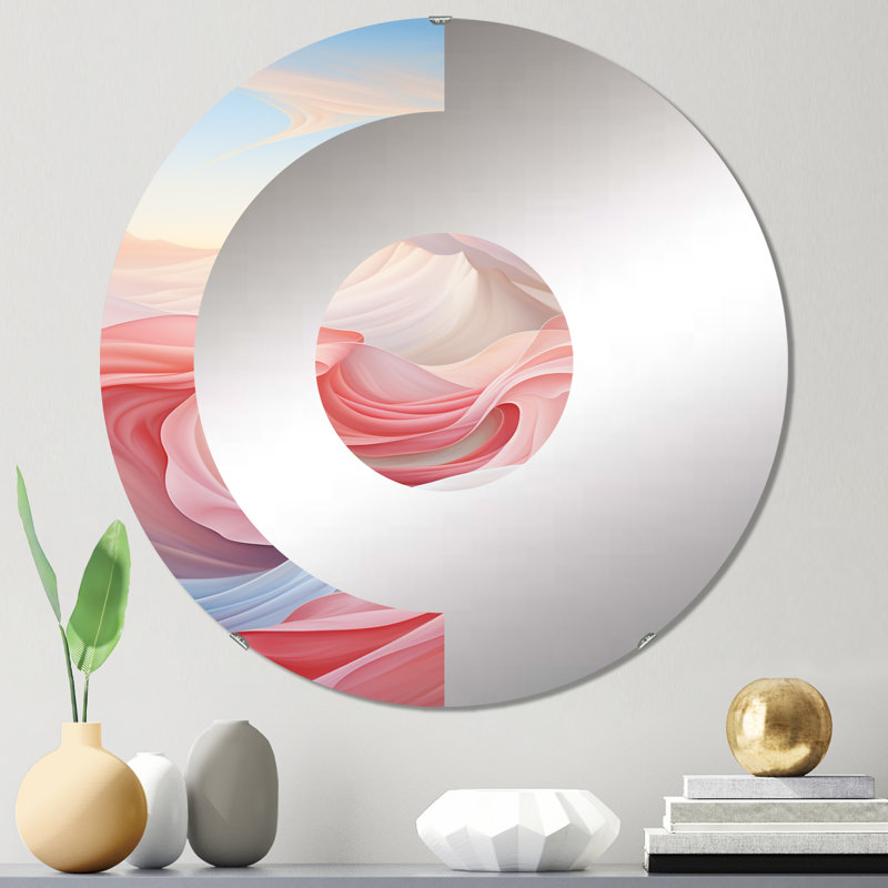 Jadesola - Miroir mural demi-cercle, 23,6 po x 23,6 po