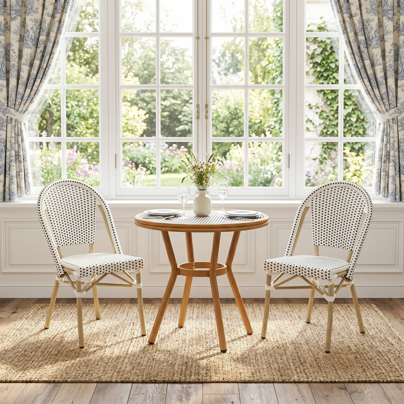 Ensemble de 2 chaises bistro PURPLE LEAF, Blanc