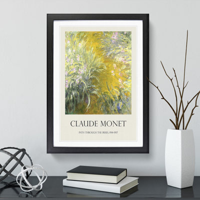 The Path Through the Irises by Claude Monet - Framed Print