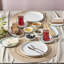Ensemble de petit-déjeuner élégant 26 pièces, 100% porcelaine | Comprend 6 assiettes de service (8,5 x 8,5 po), 6 tasses à thé, 6 assiettes à soucoupe (4,7 x 4,7 x 0,8 po), 2 assiettes (7,5 x 4,6 po), 2 assiettes à fromage (5,9 po), 4 bols (3,3 po