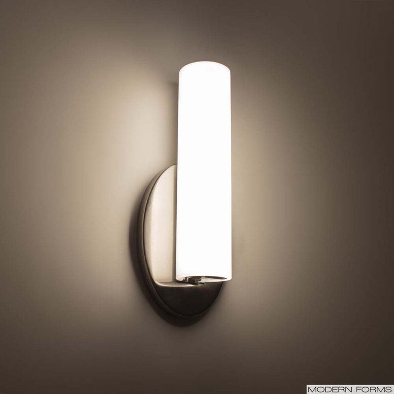 Loft Dimmable LED Bath Sconce, Brushed Nickel