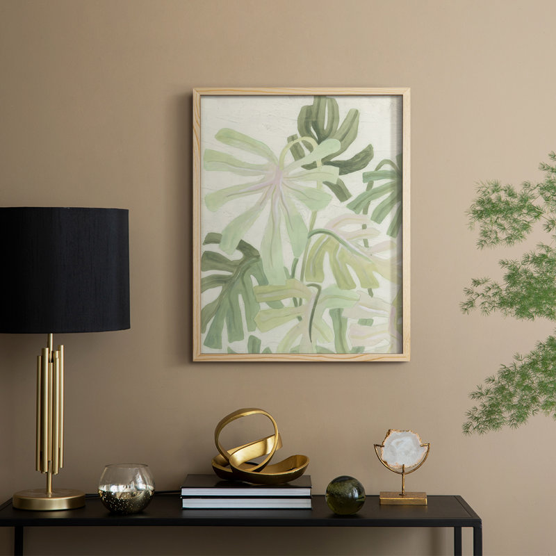 "Palmes entrelacées II", H 11 po x l 9 po, Naturel