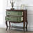 Green&Walnut Solid + Manufactured Wood Rectangular Console Table