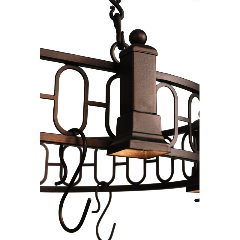 Revival Deco Oblong Handcrafted Hanging Pot Rack