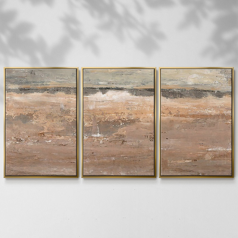 «Early Evening Light II», reproduction sur toile avec cadre flottant, H 24 po x l 48 po x P 2 po, Or