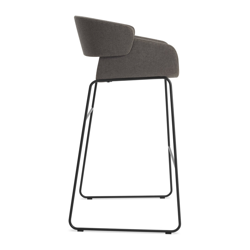 Racer Stool, Toohey Charcoal, Bar Stool (30" Seat Height)