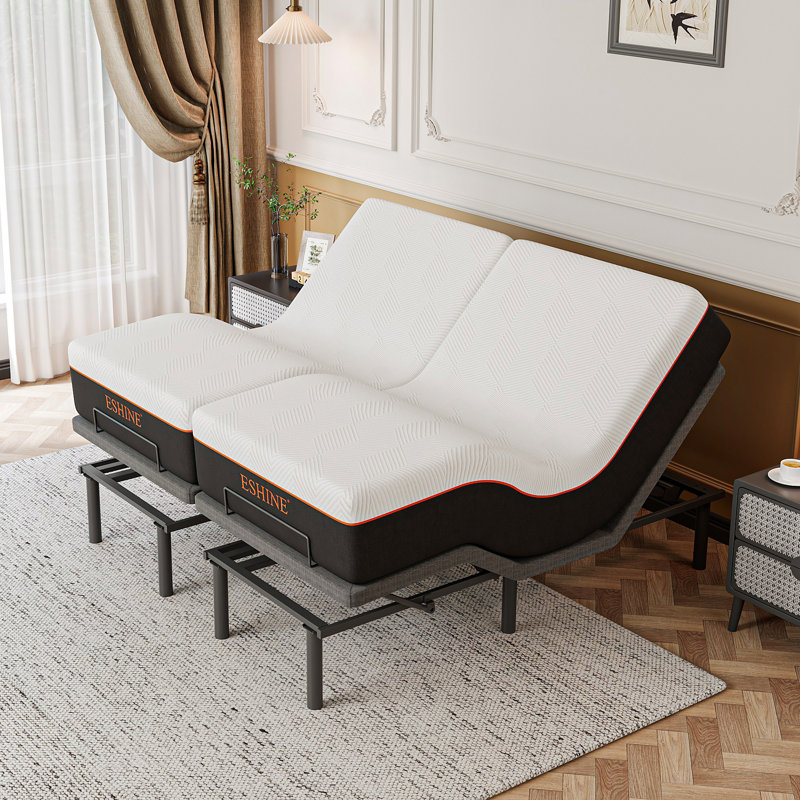 Split King Adjustable Bed with 12'' Memory Foam Mattress, Massage, Zero Gravity, Wireless Remote & App Control, Split King