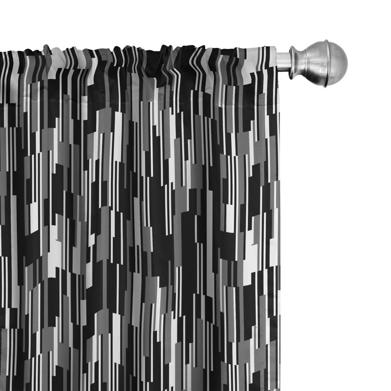 Semi-Sheer Rod Pocket Curtain Panels, 28" x 84"