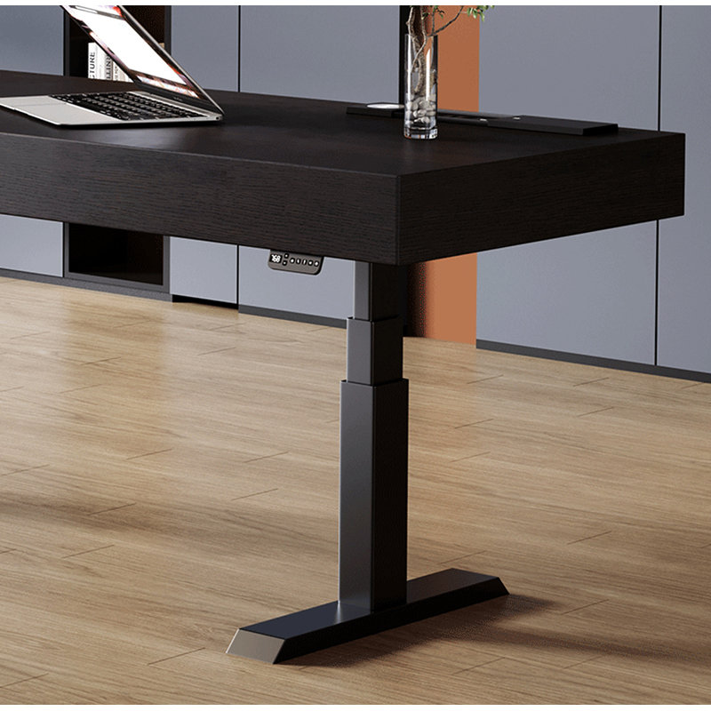 Bureau debout moderne et polyvalent avec pieds en acier au carbone, H 29,5 po x l 55,1 po x P 27,6 po