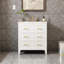 30 Inch Bathroom Vanity with Ceramic Sink Combo, Free Standing Single Vanity Set with 3 Drawers, Solid Wood Frame Bathroom Storage Cabinet in Retro White-1554698528-1554698529