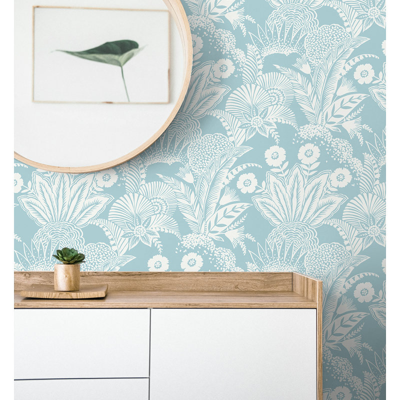 Rouleau de papier peint L 27 pi x l 27 po Kalmer, Bleu ciel