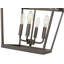 Luminaire suspendu géométrique 4 lumières lanternes Hardt