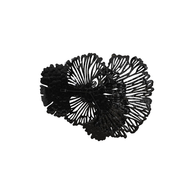 Flower Wall Décor, Black
