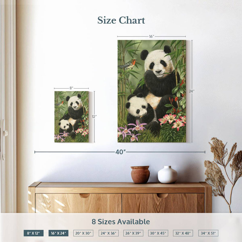 Brampt Panda Bamboo Paradise, 12" H x 8" W