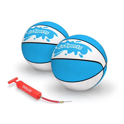 Paquet de 2 balles de basketball GoSports - bleu - taille 6 (9 pouces)