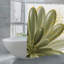 Rideaux de douche vert foncé avec des taches dorées, 71 x 71-860249805