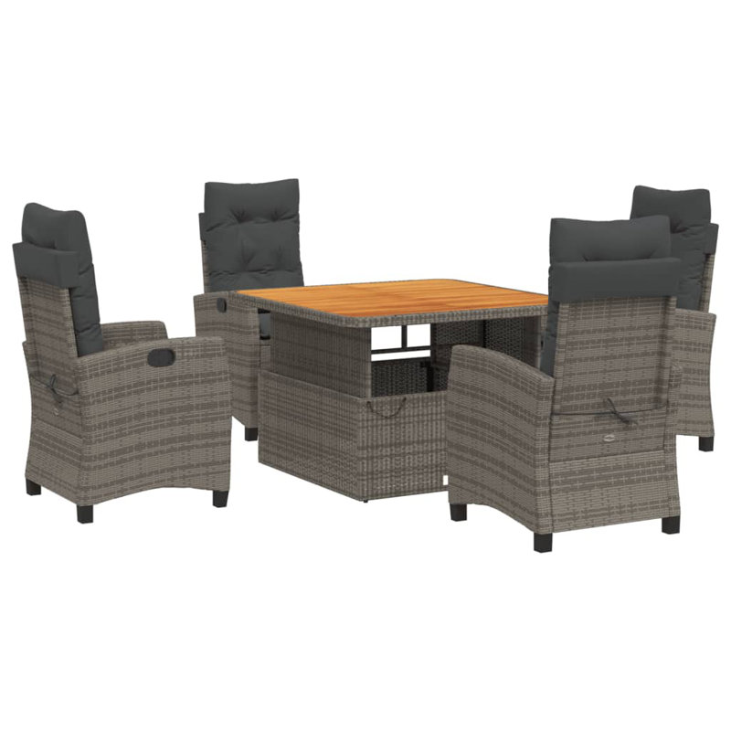 Ensemble repas avec coussins Red Barrel Studio®, Table de 43,3 po de longueur, 4