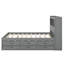 Lit plateforme double avec tiroirs gigognes et ports USB-106082762