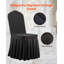Charleigh Pcs Black Chair Covers, Polyester Spandex Chair Cover, Stretch Slipcovers For Wedding Party Dining Banquet Flat-Front Chair Covers, Fits Chair Measures Up To 20.08 X 17.72 X 37.4 Inch-173876673