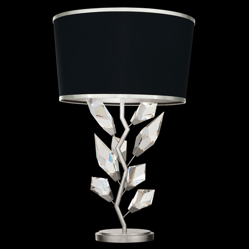 Foret Metal Table Lamp, Silver, Black
