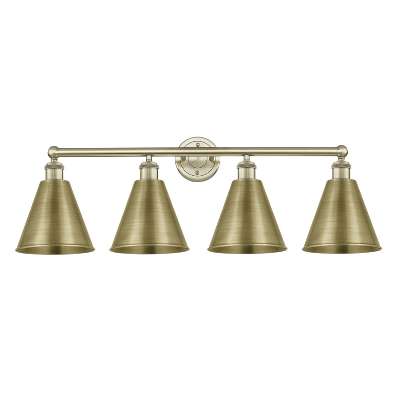 Éclairage de salle de bain à intensité variable 4 lumières Dorantes, Laiton antique